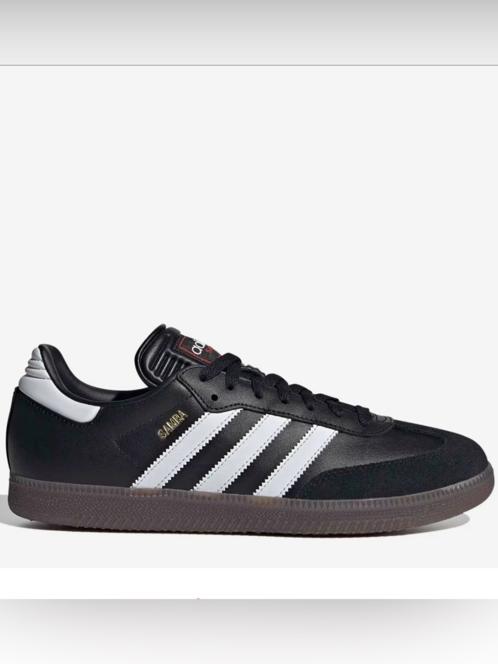 Adidas Samba Sneaker Size 8 Men’s Black White Stripe Gum sole